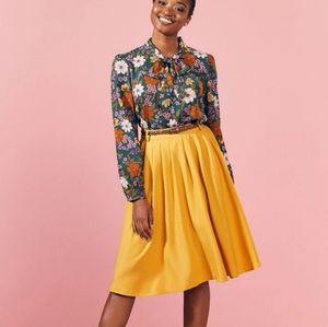 Modcloth Tiger Lillies midi skirt